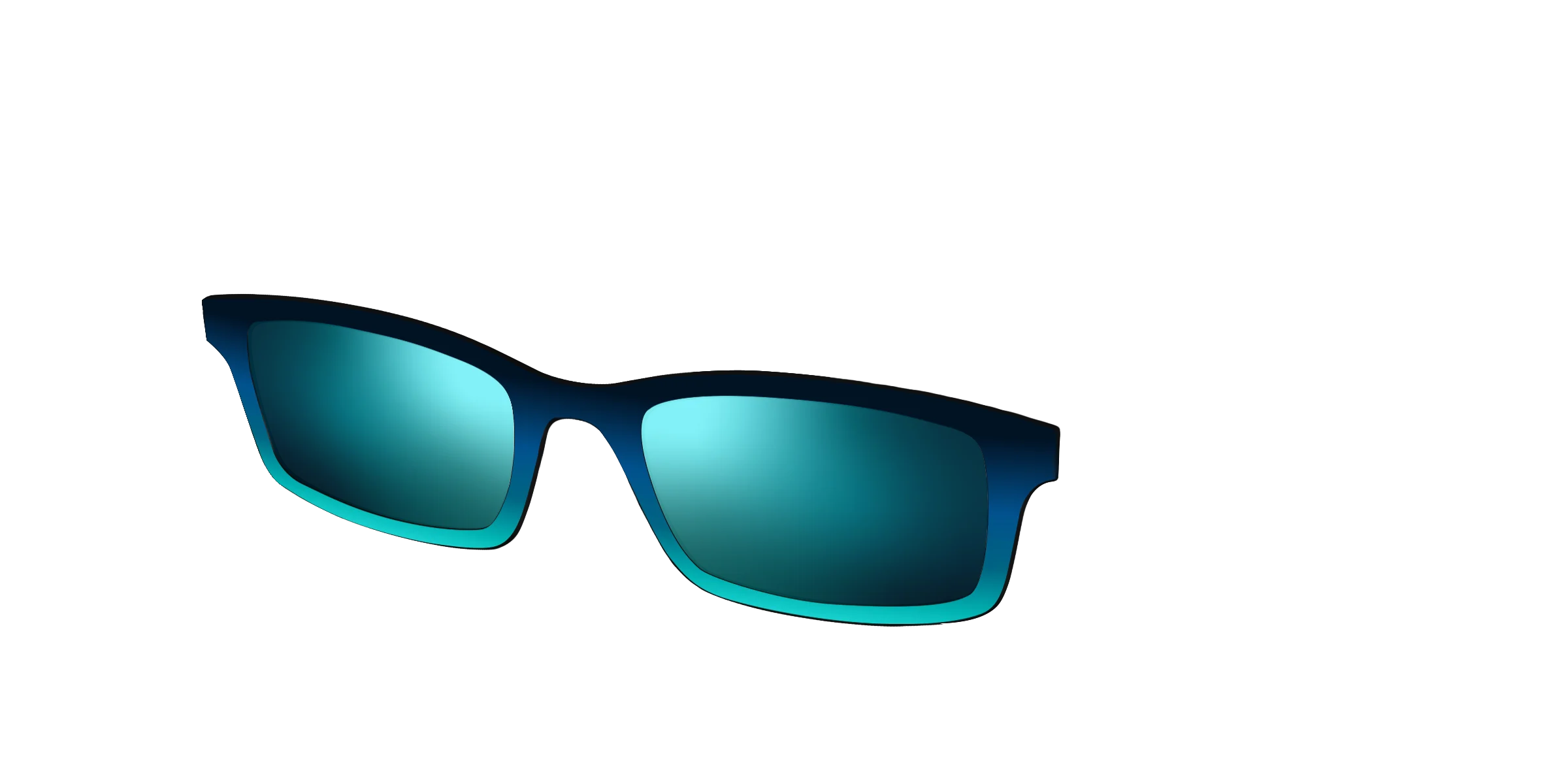 The Polarized Royal Blue to Seafoam Gradient Sun Top - Image 2