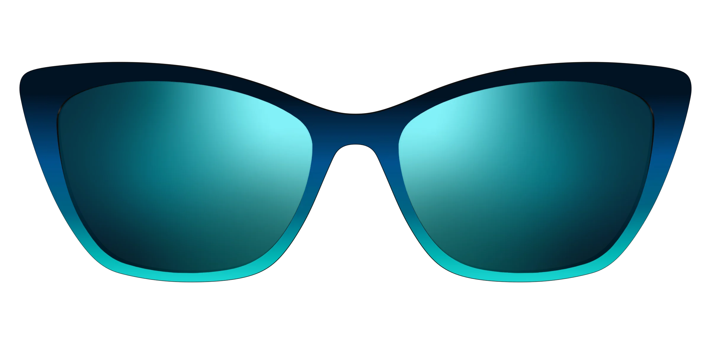 The Polarized Royal Blue to Seafoam Gradient Sun Top - Image 25