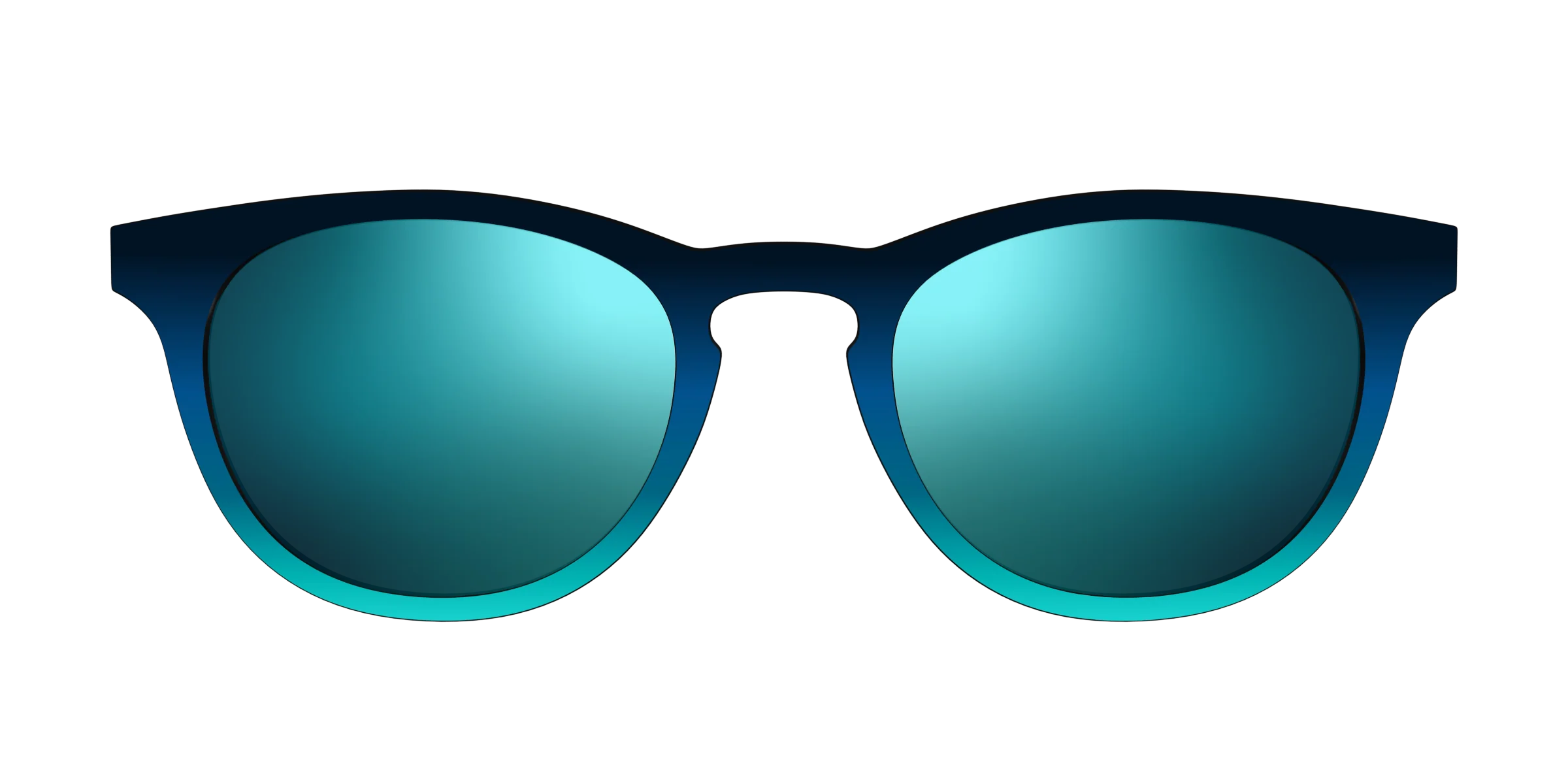 The Polarized Royal Blue to Seafoam Gradient Sun Top - Image 3