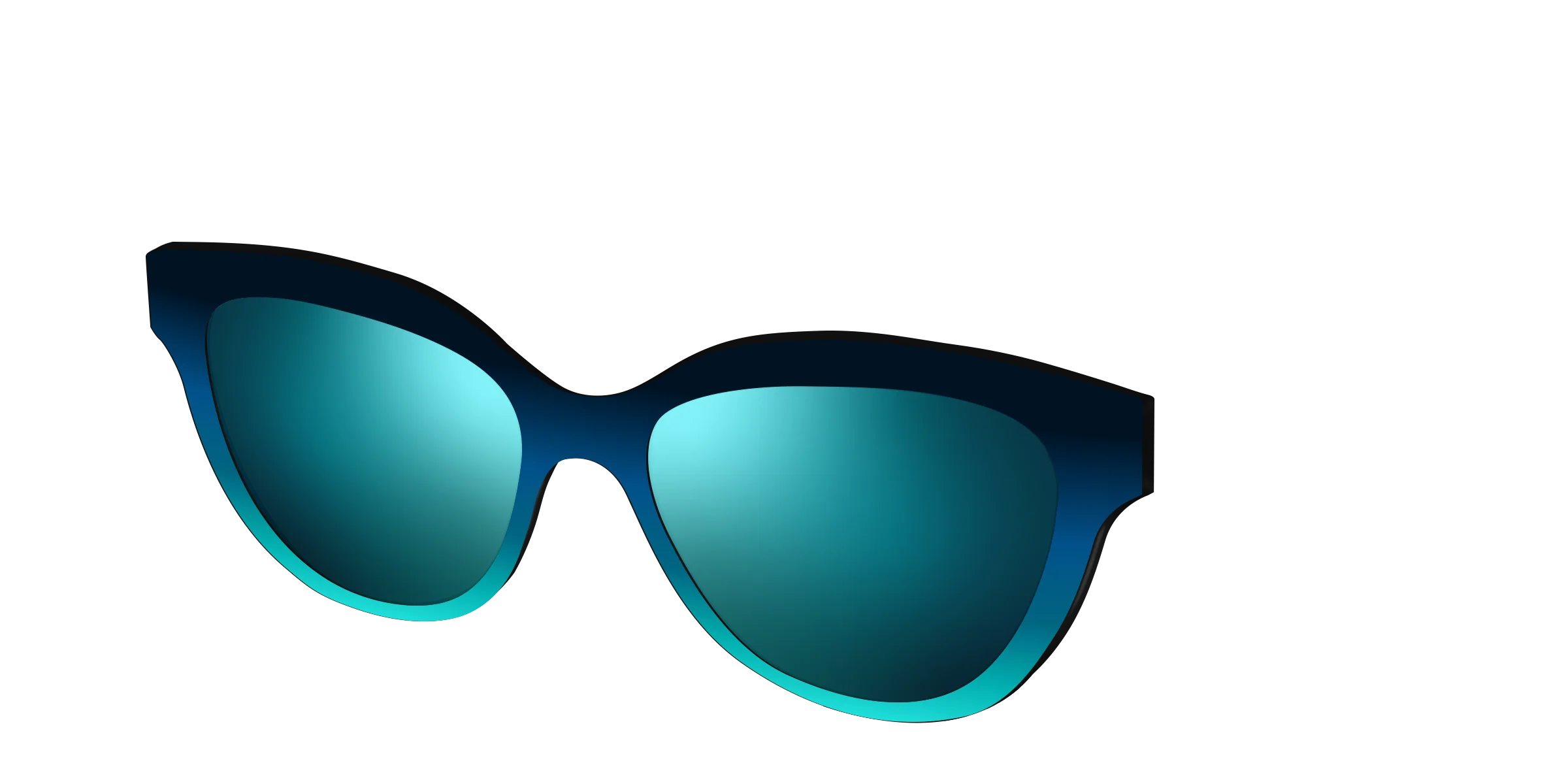 The Polarized Royal Blue to Seafoam Gradient Sun Top - Image 34