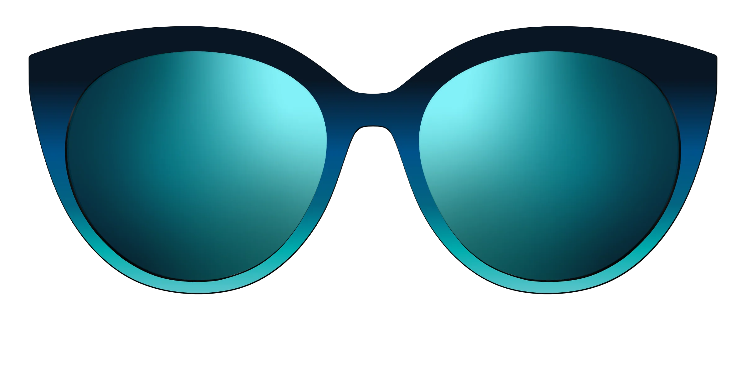 The Polarized Royal Blue to Seafoam Gradient Sun Top - Image 43