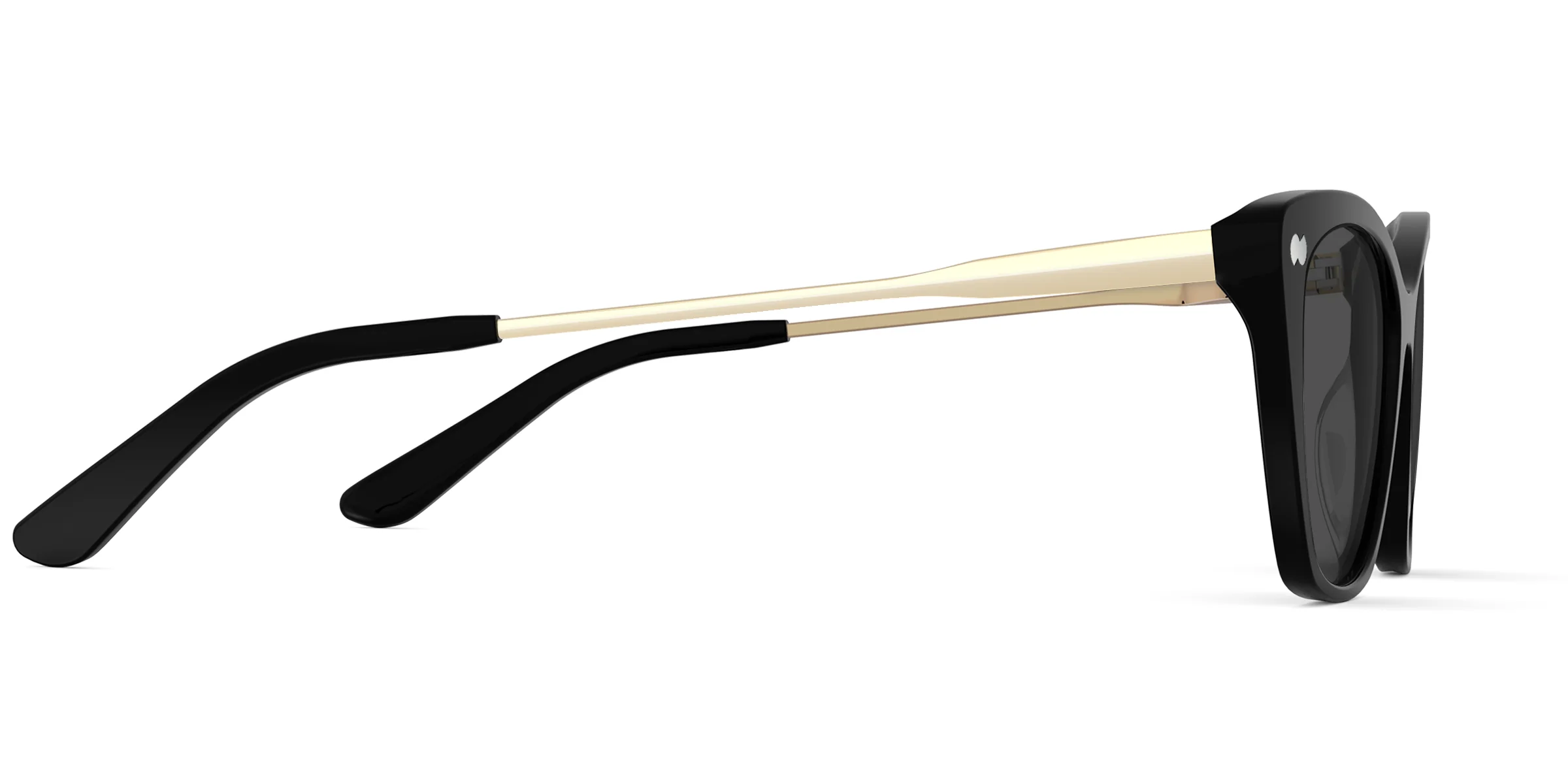 The Wanda - Black Acetate Gold Metal Sun - Image 5