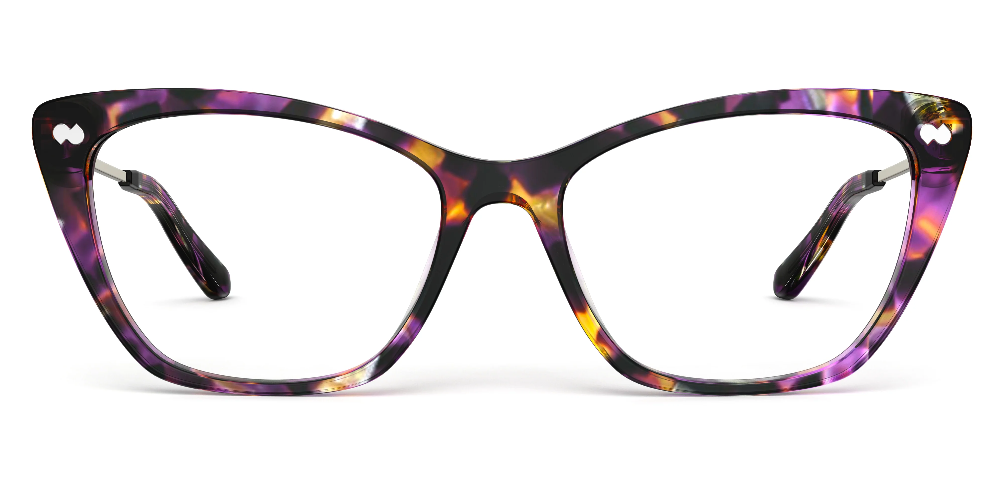The Wanda - Purple Confetti Tortoise Acetate Gold Metal - Image 2