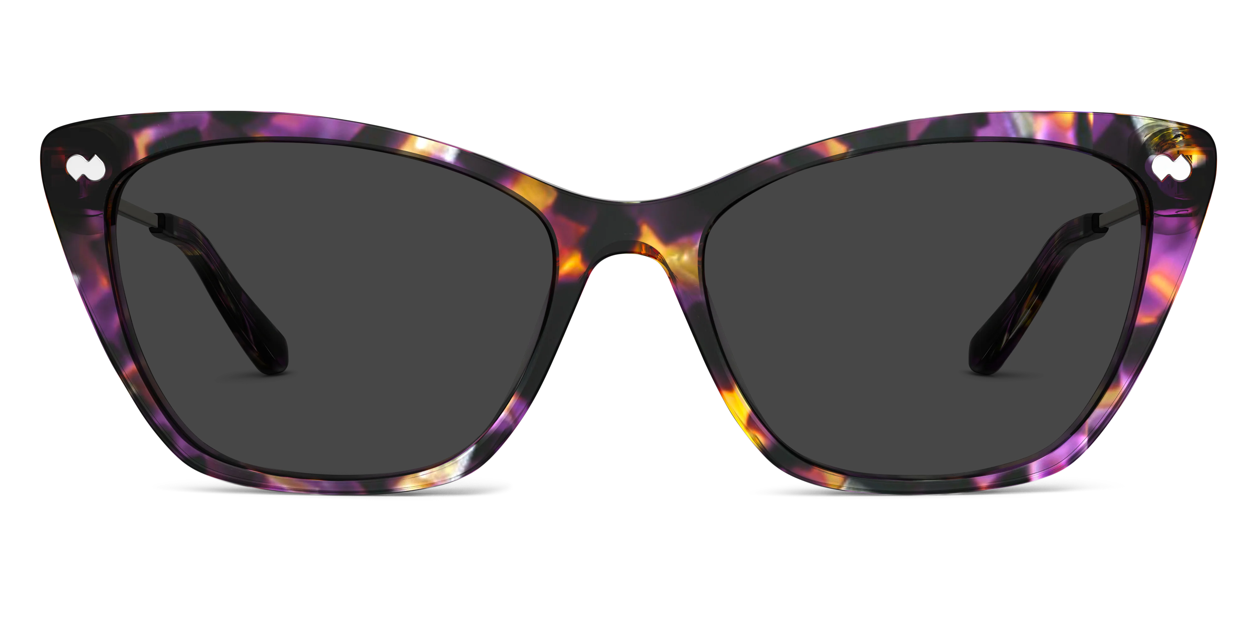 The Wanda - Purple Confetti Tortoise Acetate Gold Metal Sun - Image 3